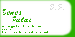 denes pulai business card